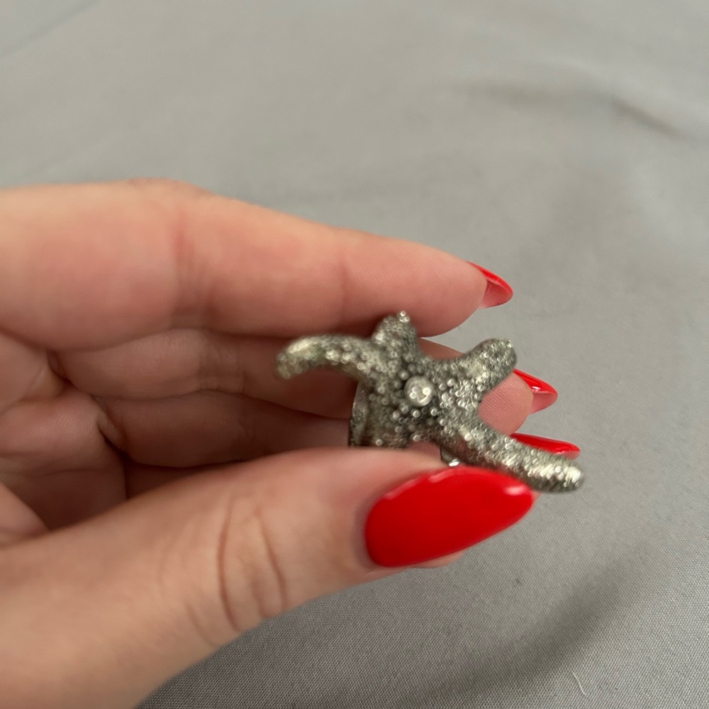 Silver Starfish Ring